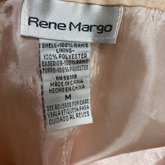 RENE MARGO PEACH WOMEN'S LINED  SIDE ZIPPER/BUTTON  SHORT SZ M - Picture 6 of 9